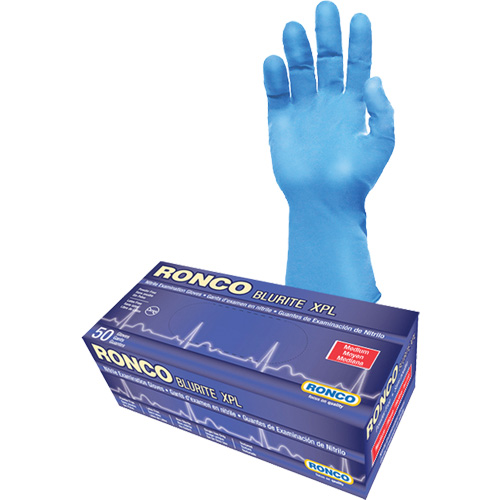Blurite XPL Examination Gloves, Small, Nitrile, 8-mil, Powder-Free, Blue, Class 2 Seaboard Timber Mart