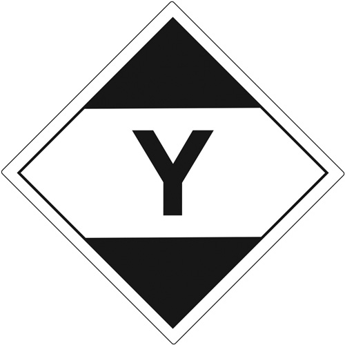 "Y" Limited Quantity Air Shipping Labels, 4" L x 4" W, Black on White Seaboard Timber Mart