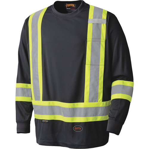 6997 Chandail de s&eacute;curit&eacute; &agrave; manches longues, Polyester, T-petit, Noir Seaboard Timber Mart