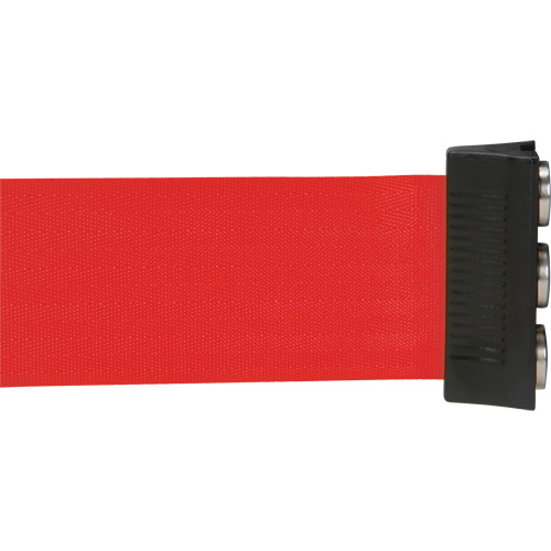 Wall Mount Barrier with Magnetic Tape, Steel, Screw Mount, 12', Red Tape Seaboard Timber Mart