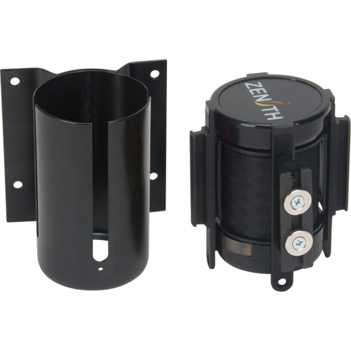 Wall Mount Barrier with Magnetic Tape, Steel, Screw Mount, 7', Black Tape Seaboard Timber Mart