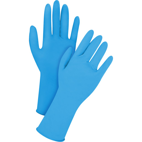 Gants jetables en latex, T-Grand, Latex, 14 mils, Sans poudre, Bleu Seaboard Timber Mart