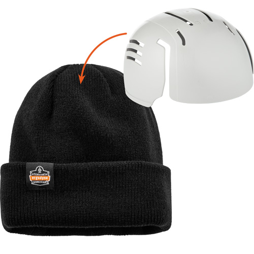 Tuque en tricot c&ocirc;tel&eacute; avec fermeture &agrave; glissi&egrave;re et casque antichoc &agrave; ins&eacute;rer N-Ferno, Taille unique, Noir Seaboard Timber Mart