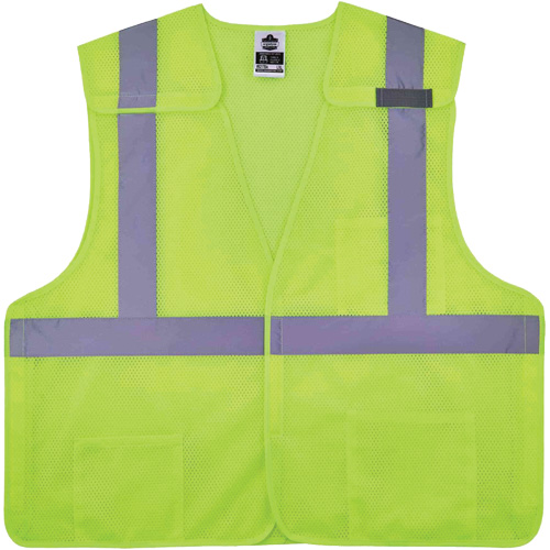 Gilet de s&eacute;curit&eacute; en maille GloWear 8217BA, Jaune lime haute visibilit&eacute;, Moyen/Petit, Polyester Seaboard Timber Mart