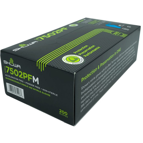 Biodegradable Disposable Gloves, X-Small, Nitrile, 2.5-mil, Powder-Free, Blue Seaboard Timber Mart