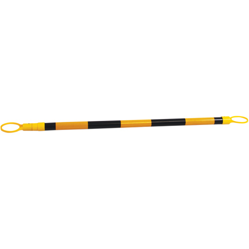 Retractable Cone Bar, 7'2" Extended Length, Black/Yellow Seaboard Timber Mart