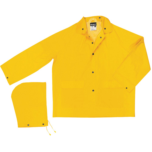 Imperm&eacute;able de s&eacute;rie classique avec capuchon amovible, Polyester/PVC, Grand, Jaune Seaboard Timber Mart