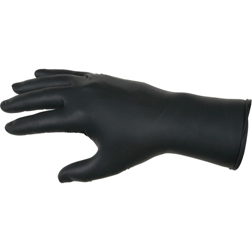 NitriShield Stealth Extra Disposable Gloves, Large, Nitrile, 6-mil, Powder-Free, Black Seaboard Timber Mart