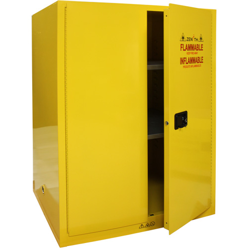 Flammable Storage Cabinet, 90 Gal., 2 Door, 43" W x 66" H x 34" D Seaboard Timber Mart