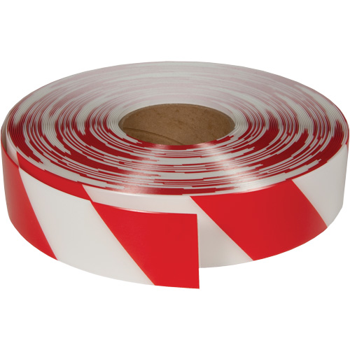 ArmorStripe&reg; Ultra Durable Floor Tape, 2" x 100', PVC, Red and White Seaboard Timber Mart
