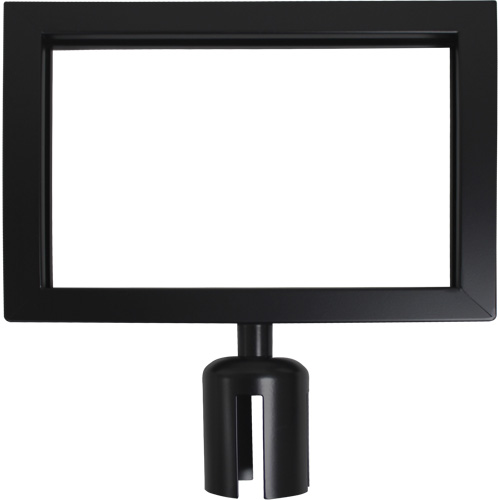 Cadre d'enseigne pour poteau de barri&egrave;re pour le contr&ocirc;le des foules, Noir Seaboard Timber Mart