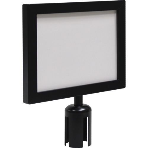 Cadre d'enseigne pour poteau de barri&egrave;re pour le contr&ocirc;le des foules, Noir Seaboard Timber Mart