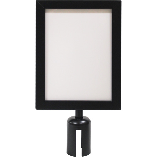 Sign Frame for Crowd Control Post, Black Seaboard Timber Mart