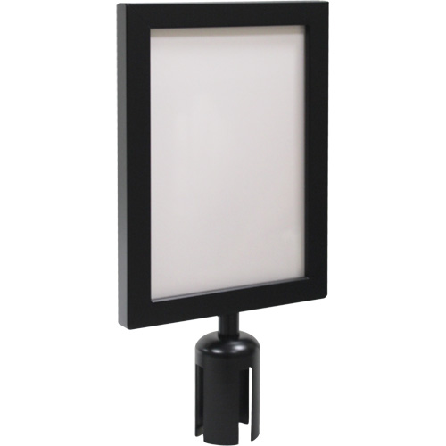 Sign Frame for Crowd Control Post, Black Seaboard Timber Mart