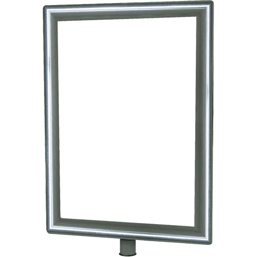 Heavy-Duty Vertical Sign Holder for Classic Posts, Polished Chrome Seaboard Timber Mart