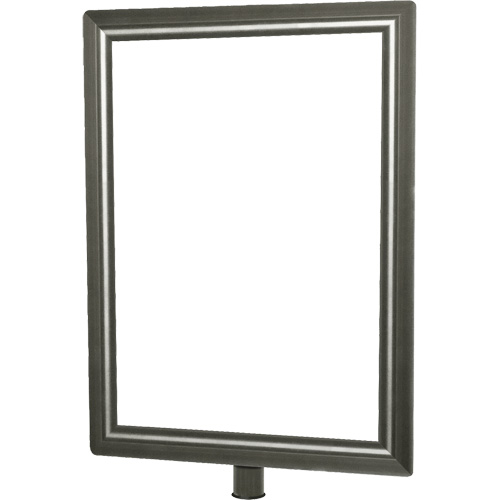 Heavy-Duty Vertical Sign Holder for Classic Posts, Satin Chrome Seaboard Timber Mart