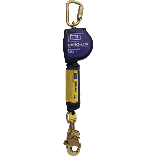 Nano-Lok Extended Length Self Retracting Lifeline, 10', Dyneema&reg;, Swivel Seaboard Timber Mart