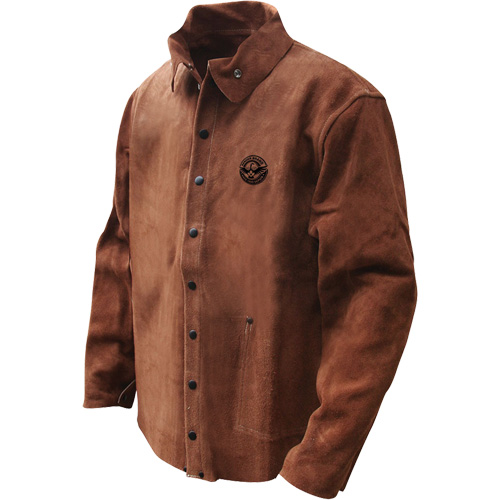 Gander Brand Split Cowhide Welding Jacket, Leather, 4X-Large, Brown Seaboard Timber Mart