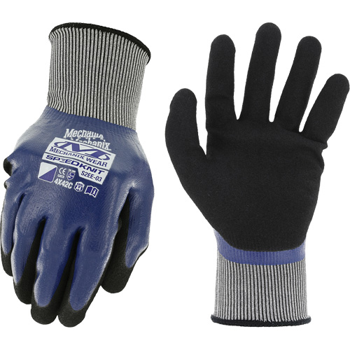 Gants de travail SpeedKnit Shield C4, Taille T-Grand/10, Calibre 18, Rev&ecirc;tement Nitrile, Enveloppe en Nylon/Spandex, ASTM ANSI niveau A4/EN 388 niveau C Seaboard Timber Mart