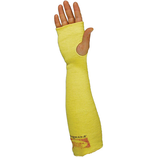 Manchons avec trou pour pouce, Kevlar, 22", ANSI/ISEA 105 niveau 3/EN 388 niveau 3, Jaune Seaboard Timber Mart