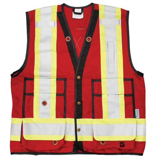 Veste d'arpenteur Open Road, Rouge, Grand, Polyester Seaboard Timber Mart