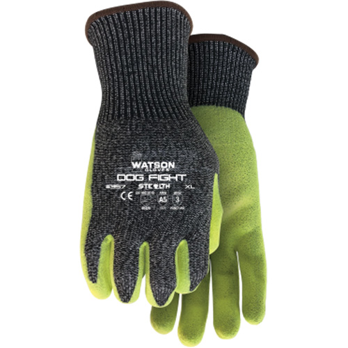 Stealth Dog Fight Cut Resistant Gloves, Size Medium, Nitrile Coated, Glass Fibre/HPPE/Nylon/Stainless Steel Shell, ASTM ANSI Level A5 Seaboard Timber Mart