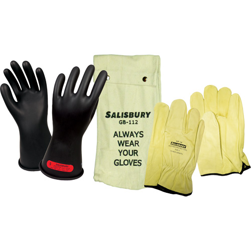 Salisbury  Electrical-Insulating Glove Kit, ASTM Class 0, Size 9, 11" L Seaboard Timber Mart
