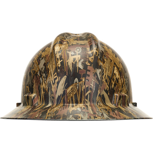 Casque de s&eacute;curit&eacute; &agrave; bordure compl&egrave;te Hydro Dip V-Gard, R&eacute;pond aux normes CSA type 1, Suspension Rochet, Non ventil&eacute; Seaboard Timber Mart