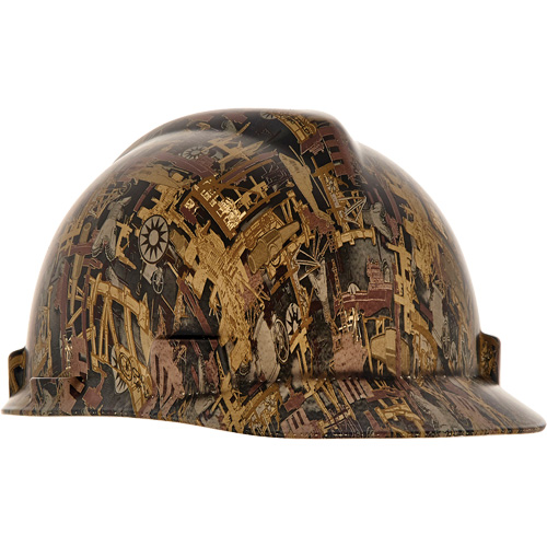 Casque de s&eacute;curit&eacute; Hydro Dip V-Gard, R&eacute;pond aux normes CSA type 1, Suspension Rochet, Non ventil&eacute; Seaboard Timber Mart