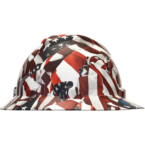 Casque de s&eacute;curit&eacute; &agrave; bordure compl&egrave;te Hydro Dip V-Gard, R&eacute;pond aux normes CSA type 1, Suspension Rochet, Non ventil&eacute; Seaboard Timber Mart