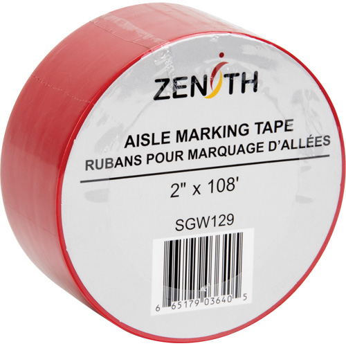 Ruban pour marquage d'all&eacute;es, 2" x 108', PVC, Rouge Seaboard Timber Mart