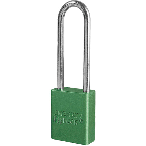 American Lock&reg; Safety Padlock, Green, Keyed Different, Aluminum, 1-1/2" Width Seaboard Timber Mart