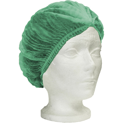 Bonnet bouffant pliss&eacute; Ronco Care, Polypropyl&egrave;ne, 21", Vert Seaboard Timber Mart
