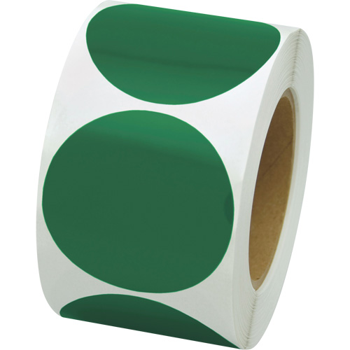 Pastilles de marquage color&eacute;es, Cercle, 3" lo x 3" la, Vert, Vinyle Seaboard Timber Mart