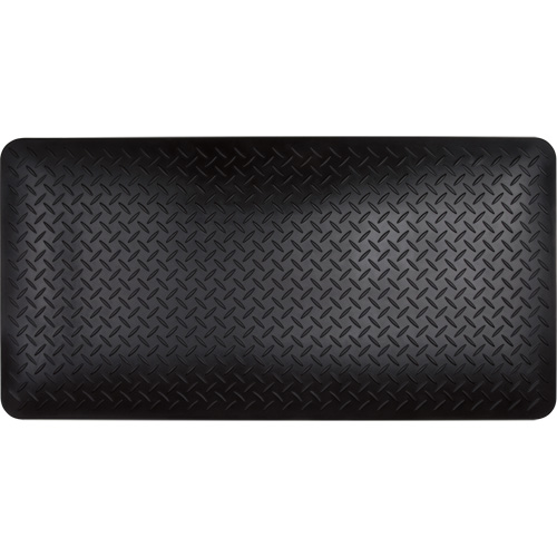 Anti-Fatigue Matting, Diamond, 1-2/3' x 3-1/4' x 3/4", Black, Polyurethane Seaboard Timber Mart