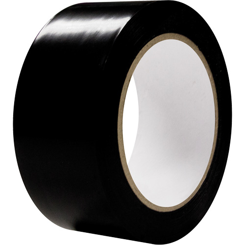 Aisle Marking Tape, 2" x 108', PVC, Black Seaboard Timber Mart
