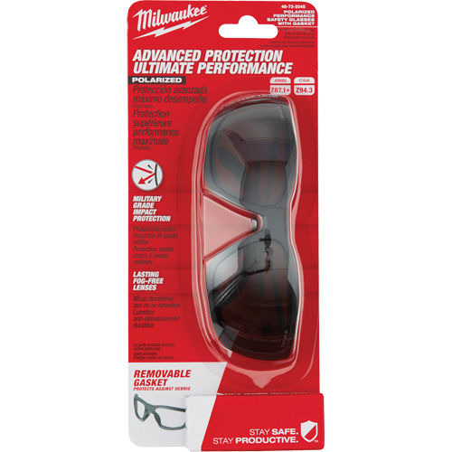 Performance Safety Glasses with Gasket, Black Lens, Polarized, Meets/Exceeds CSA Z94.3 Seaboard Timber Mart