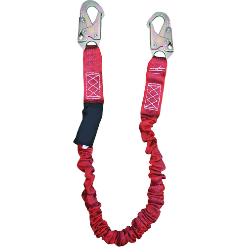 ShockSorb Internal Shock Lanyard, 6', Snap Hook Center, Snap Hook Leg Ends, Polyester Seaboard Timber Mart