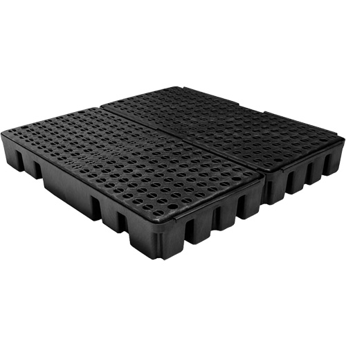 Black Diamond Low Profile Spill Pallet, 51 US gal. Spill Capacity, 49" x 48" x 6.5" Seaboard Timber Mart