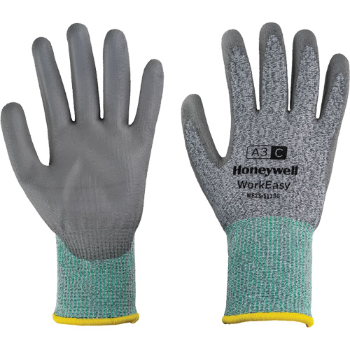 Gants de protection contre les coupures WorkEasy, Taille 6/T-petit, Calibre 13, Rev&ecirc;tement Polyur&eacute;thane, Enveloppe en PEHP/Fibre de verre, ASTM ANSI niveau A3/EN 388 niveau C Seaboard Timber Mart