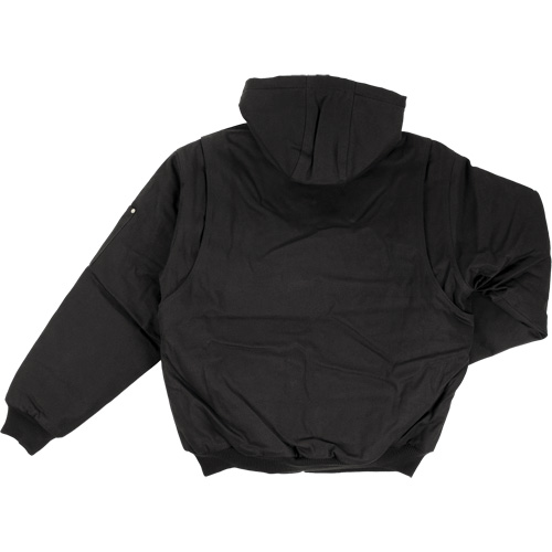 Blouson d'aviateur en toile lourde avec capuchon, Hommes, Moyen (grande taille), Noir Seaboard Timber Mart