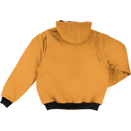 Blouson d'aviateur en toile lourde avec capuchon, Hommes, Petit, Brun Seaboard Timber Mart