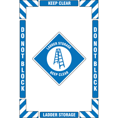 "Ladder Storage" Floor Marking Kit, Adhesive, English with Pictogram Seaboard Timber Mart