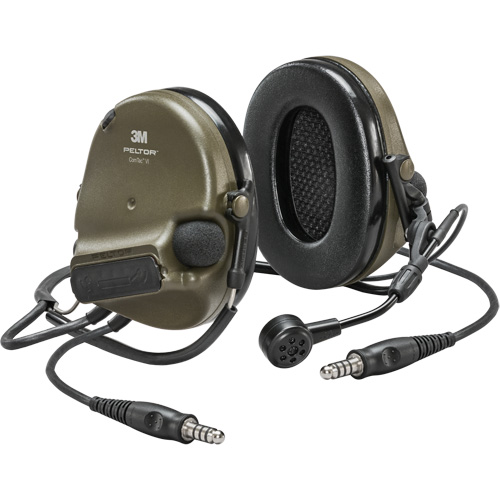 Casque VI NIB avec deux fils de sortie Peltor ComTac, Style Cordon cervical, 22 dB Seaboard Timber Mart