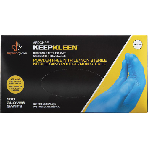 Gants jetables KeepKleen, Petit, Nitrile, 2,8 mil, Sans poudre, Bleu Seaboard Timber Mart