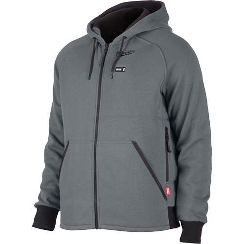 Chandail &agrave; capuchon chauffant M12 complet, Hommes, 2T-Grand, Gris, Polyester Seaboard Timber Mart