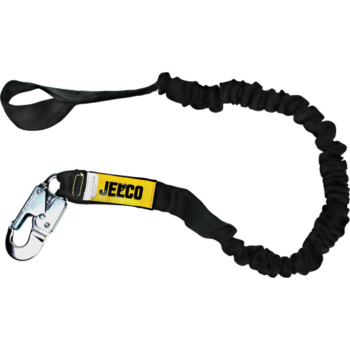 Arc Flash Shock Absorbing Lanyard, 6', Locking Snap Hook Center, Choke-Off Loop Leg Ends, Nylon Seaboard Timber Mart