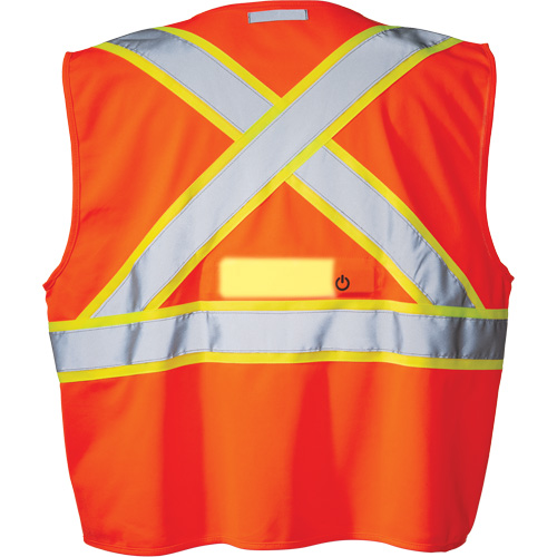 Veste de s&eacute;curit&eacute; SV350 X-Back avec lampe, Orange haute visibilit&eacute;, Petit, Polyester Seaboard Timber Mart