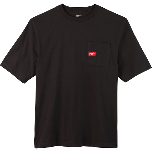 Heavy-Duty Pocket T-Shirt, Men's, Small, Black Seaboard Timber Mart