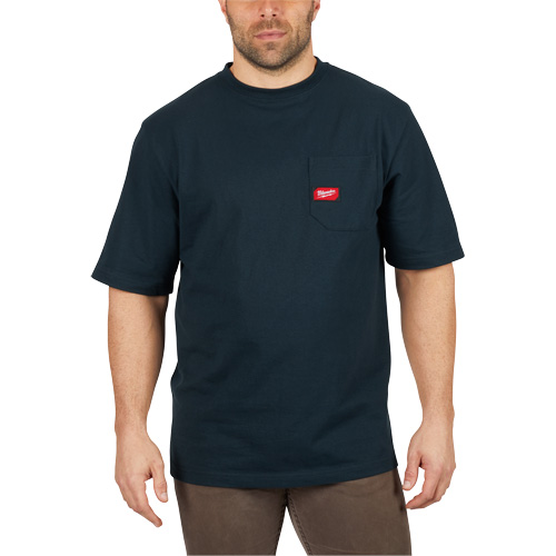 T-shirt robuste avec poche, Hommes, Petit, Bleu Seaboard Timber Mart